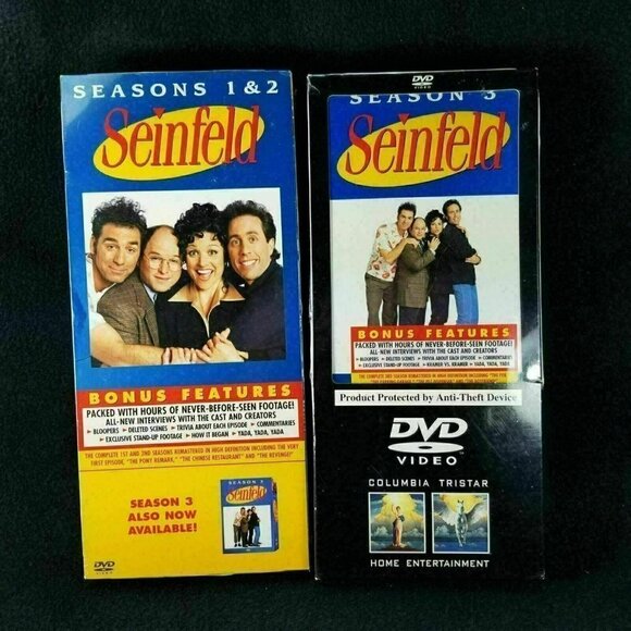 Seinfeld Longbox Seasons 1 2 3 DVDs 2004‎ Bonus Footage Rare New Sealed